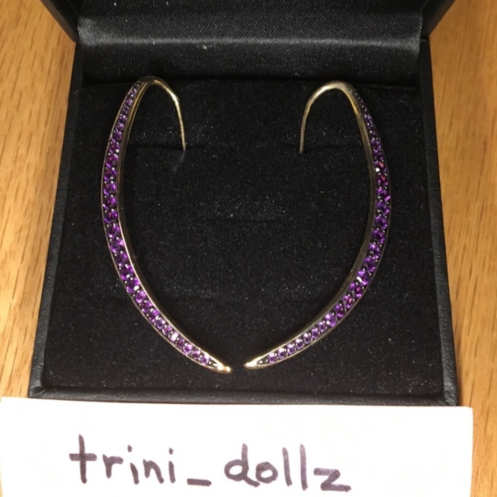 RARITIES  NWT Carol Brodie Amethyst Earrings💜💛